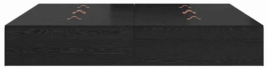 vidaXL Σκελετός Κρεβατιού Μαύρη δρυς 200 x 200 cm Επεξεργασμένο ξύλο