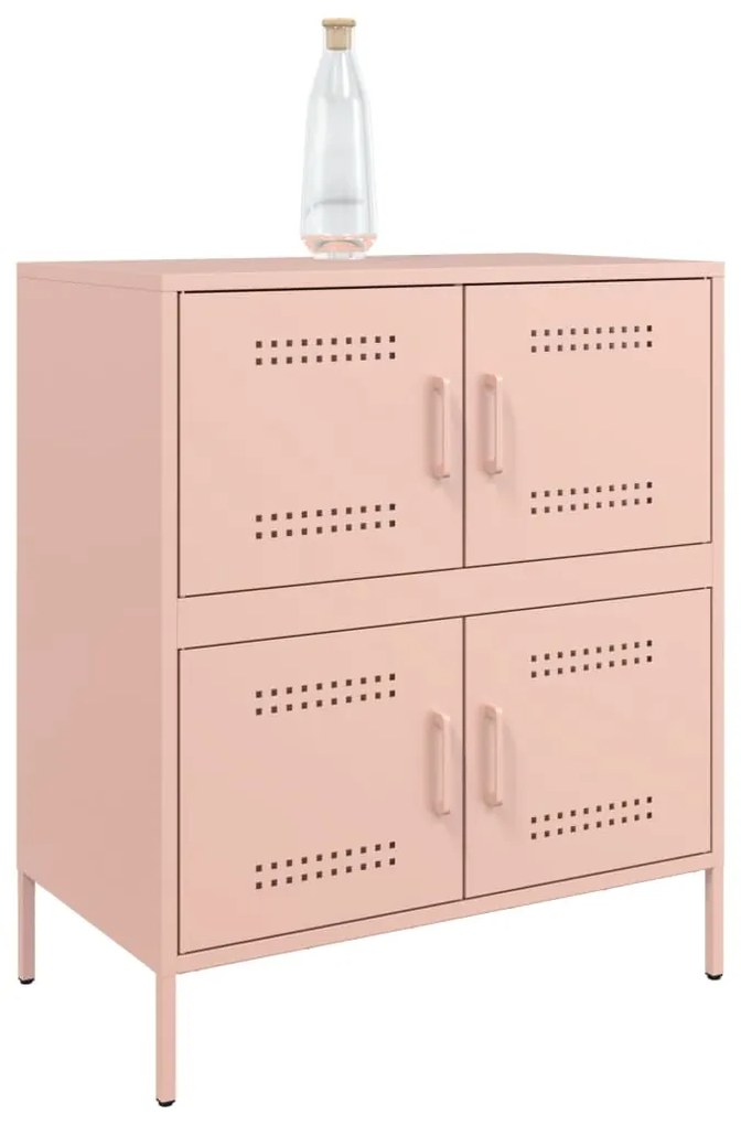 vidaXL Ντουλάπι Ροζ 68x39x79 εκ. από Ατσάλι
