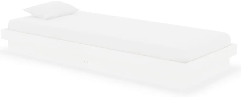 vidaXL Πλαίσιο Κρεβατιού Λευκό 75x190 εκ. Μασίφ Ξύλο Small Single