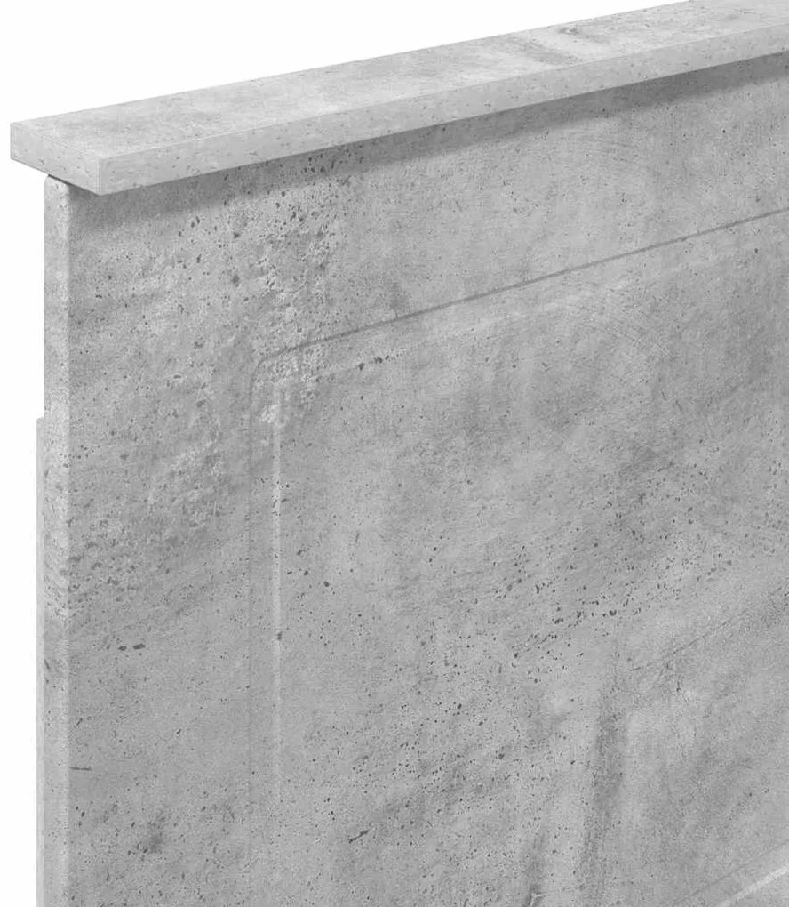 vidaXL Κεφαλάρι με κεφαλάρι Σκυρόδεμα Γκρι 80 cm Επεξεργασμένο ξύλο