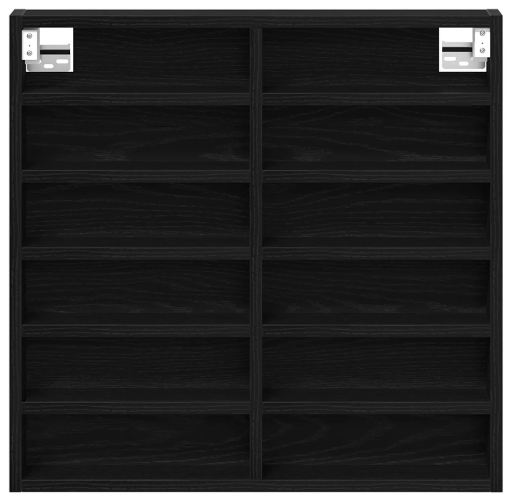 vidaXL Βιτρίνα Μαύρη Δρυς 60x8,5x58 εκ Επεξεργασμένο Ξύλο