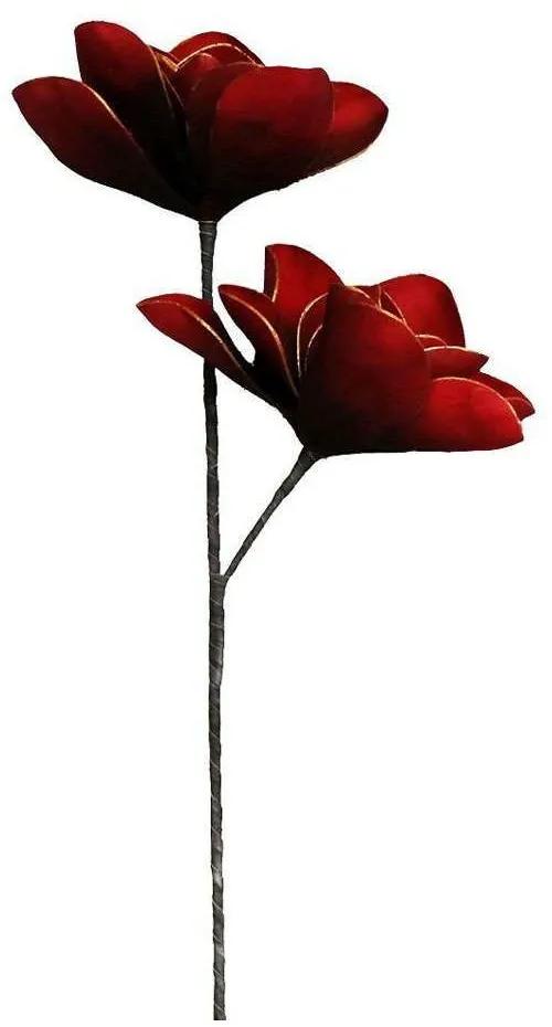 Διακοσμητικό Λουλούδι LOL954K6 90cm Red Espiel Πολυαιθυλένιο