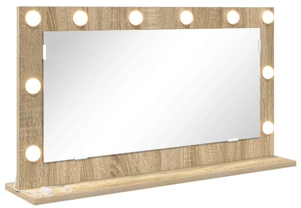 vidaXL Καθρέφτης τουαλέτας με καθρέφτη Δρύς Sonoma 80 x 45 x 18 εκ.