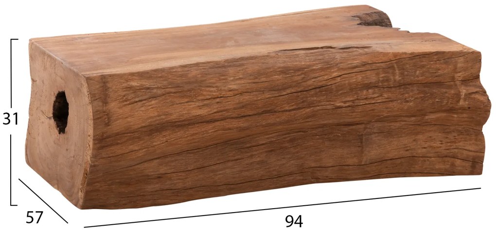 ΤΡΑΠΕΖΙ ΣΑΛΟΝΙΟΥ TORANKU HM9796 ΜΑΣΙΦ ΚΟΡΜΟΣ ΤΕΑΚ ΣΕ ΦΥΣΙΚΟ