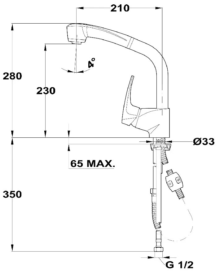 Μπαταρία Νεροχύτη Inox TEKA Περιστρεφόμενη MB-2 3/8'' Pull Out 40931802