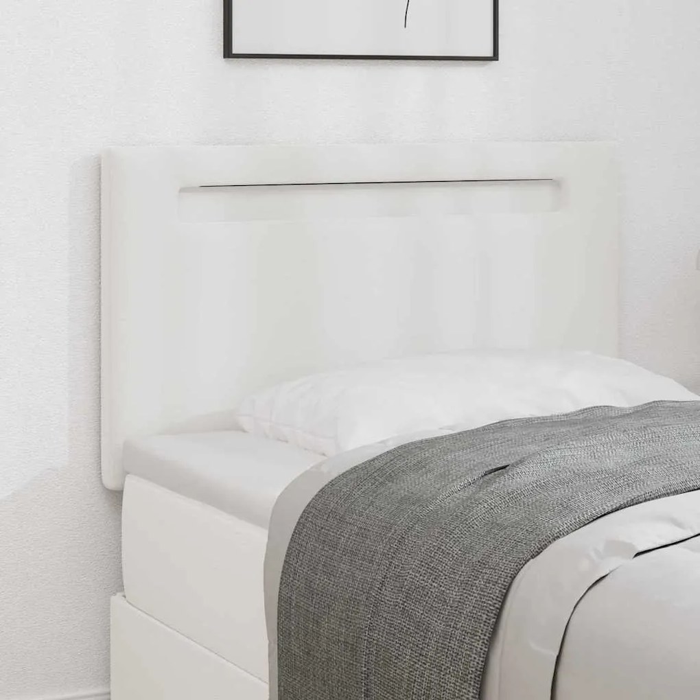 vidaXL Κεφαλάρι Επιτοίχιο με κεφαλάρι Λευκό 100 cm PVC