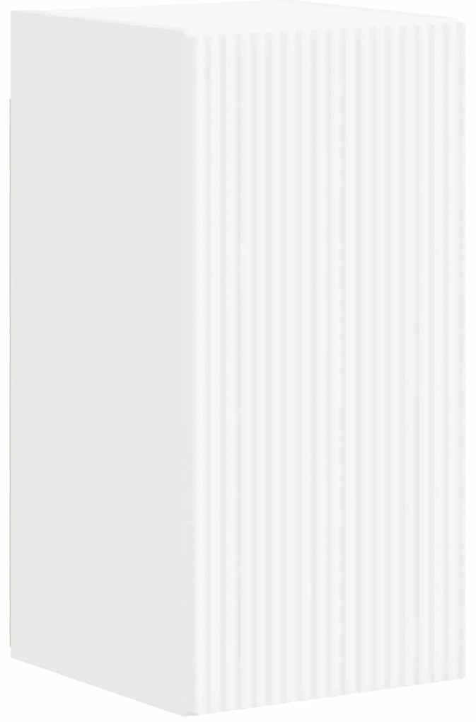 vidaXL Σετ επίπλου τηλεόρασης Επιτοίχιο 4 pcs Λευκό Επεξεργασμένο ξύλο