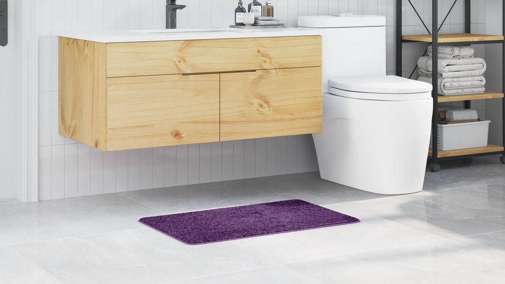 vidaXL Πατάκι μπάνιου Μοβ 50 x 80 cm Πολυπροπυλένιο