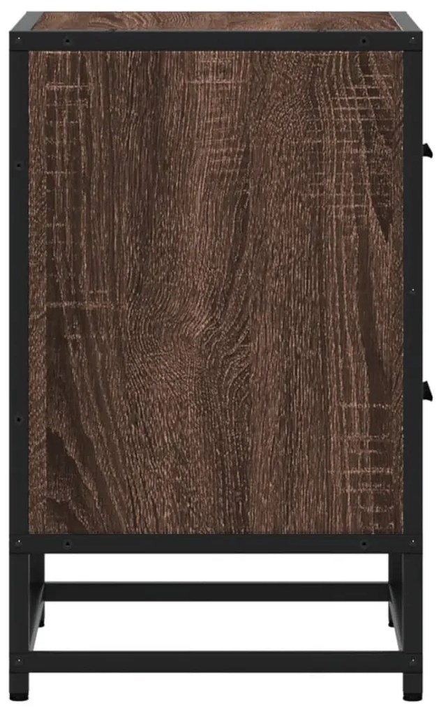 vidaXL Κομοδίνα 2 τεμ. Καφέ Δρυς 40x31x50 εκ. από Επεξεργασμένο Ξύλο