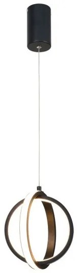 Κρεμαστό Φωτιστικό Οροφής LED 16W 3000K Αλουμίνιο Μαύρο 6057-BL Inlight-6057-BL-Μαύρο 6057-BL