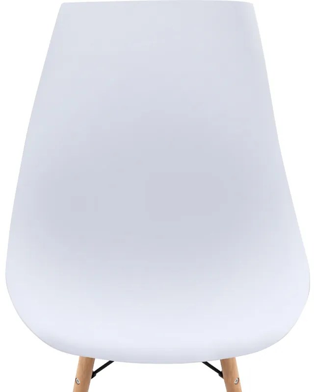 Καρέκλα τραπεζαρίας Nova Megapap PP λευκό - ξύλινο φυσικό πόδι 46x51x80εκ.