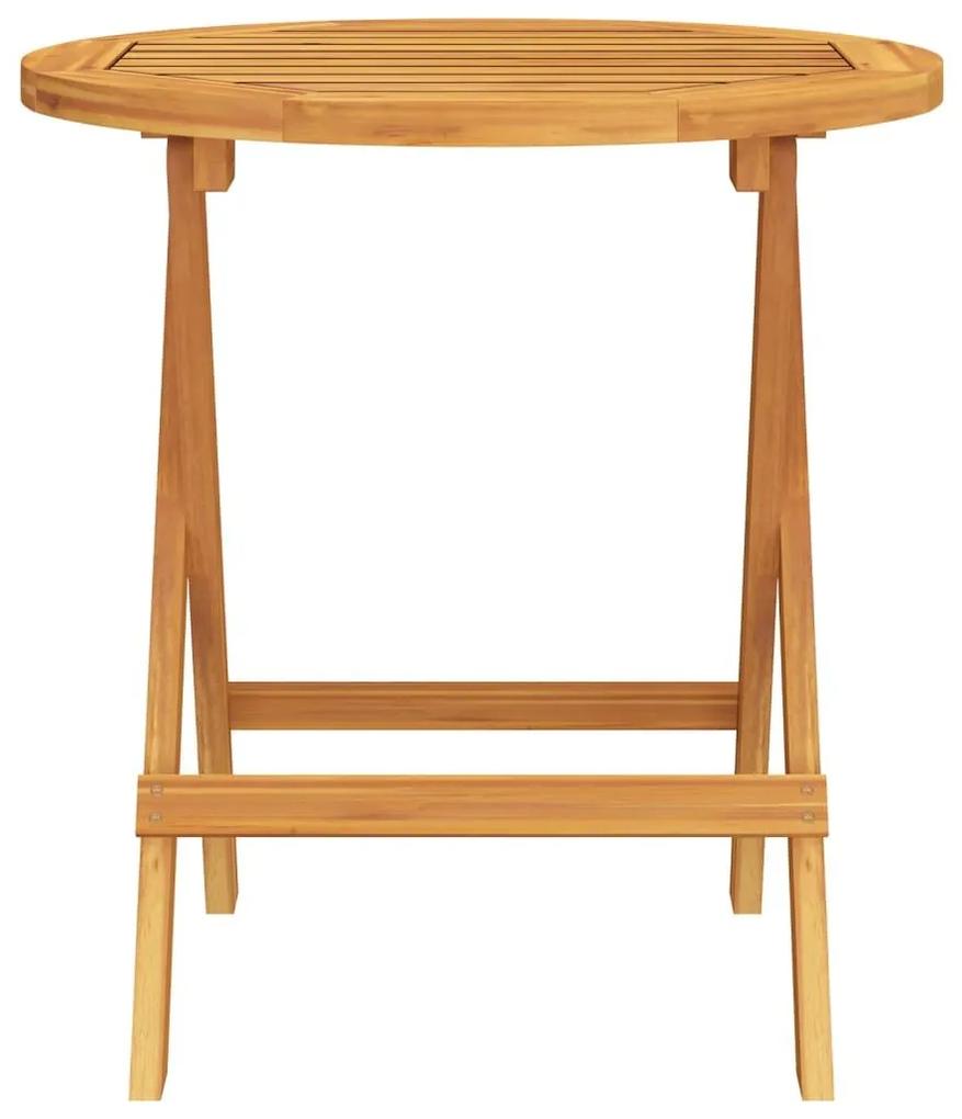 Τραπέζι Bistro Ø46 x 47 εκ. από Μασίφ Ξύλο Ακακίας - Καφέ