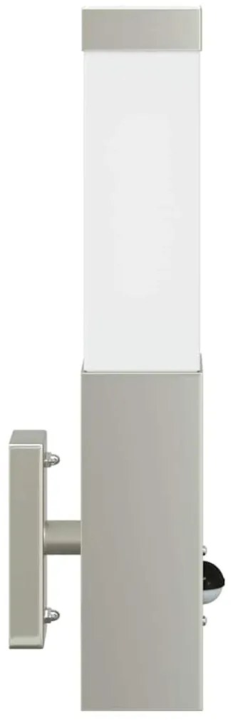 vidaXL Εξωτερικά Φωτιστικά Τοίχου 2 pcs Ασημί 10.5 x 6 x 35 εκ.