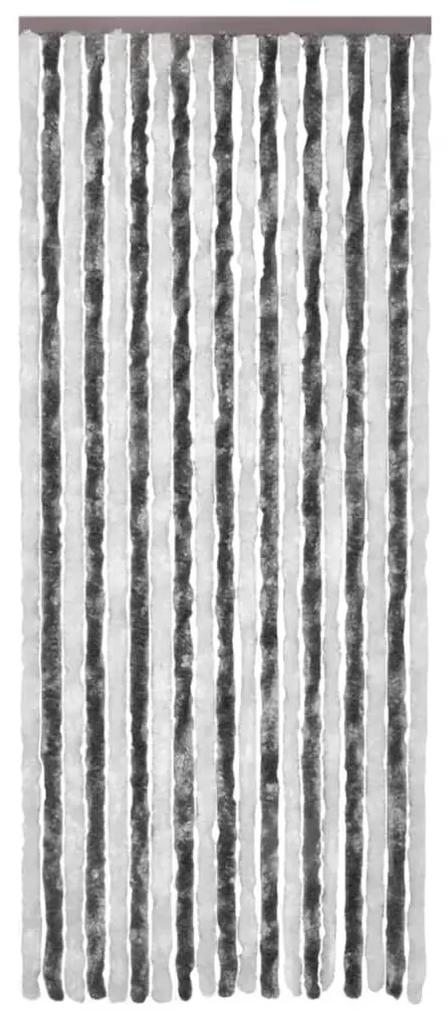 Σήτα - Κουρτίνα Πόρτας Γκρι / Λευκό 120 x 220 εκ. από Σενίλ - Γκρι
