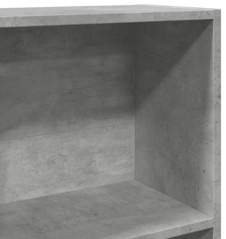 vidaXL Βιβλιοθήκη Γκρι Σκυροδέματος 60x24x176 εκ. Επεξεργ. Ξύλο
