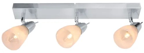 Σποτ Φωτιστικό Οροφής Μπάρα Μεταλλικό 3Χ40W E14 KAMET ACA-MC542NM3-Νίκελ Ματ MC542NM3