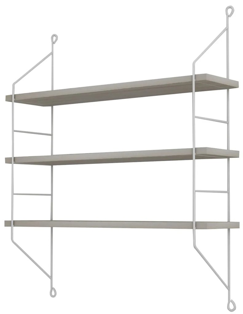ΡΑΦΙΕΡΑ ΤΟΙΧΟΥ ACHALA ΜΕΛΑΜΙΝΗΣ  SONOMA 60x15x68Y εκ.