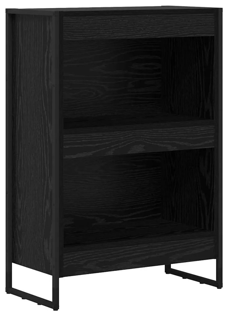 vidaXL Βιβλιοθήκη Μαύρη Οξυά 80 x 30 x 155 εκ Επεξεργασμένο ξύλο