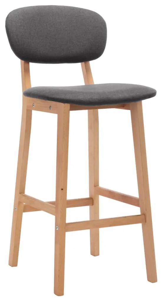 vidaXL Σκαμπό Μπαρ 2 τεμ. Σκούρο Γκρι Υφασμάτινα