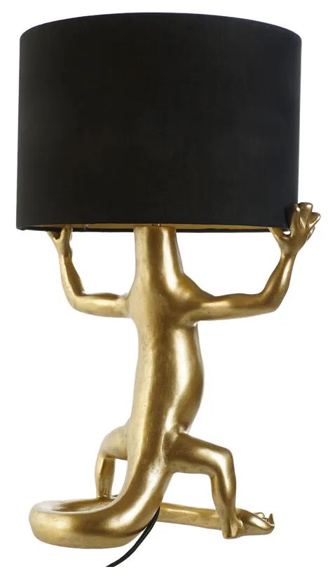 Επιτραπέζιο Φωτιστικό Home ESPRIT Μαύρο Χρυσό Ρητίνη 50 W 220 V 31 x 28 x 50 cm (x2)