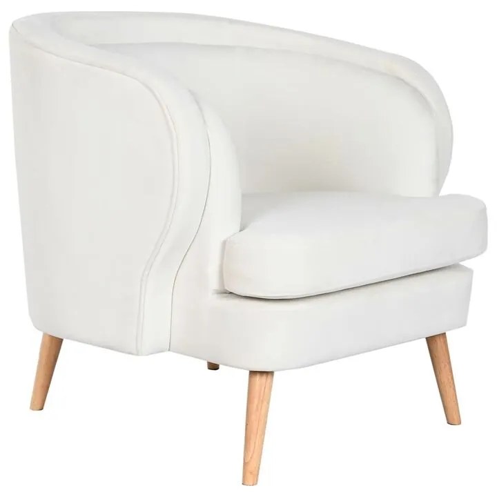 Κάθισμα DKD Home Decor Λευκό Φυσικό Ξύλο 91 x 80 x 78 cm