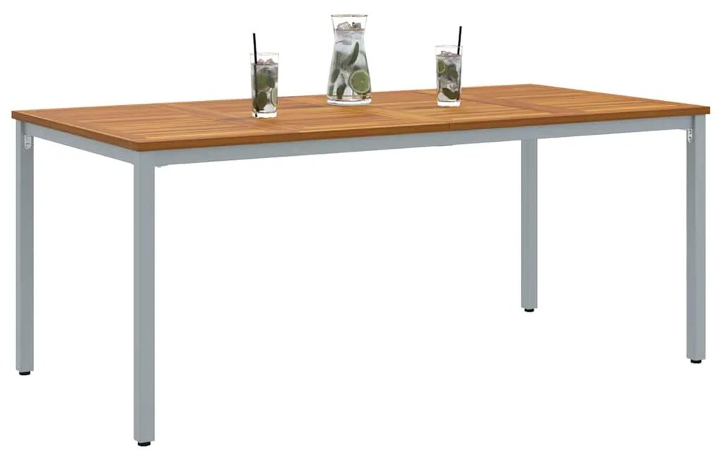 vidaXL Τραπέζι Κήπου 180 x 90 x 75 εκ. από Ξύλο Ακακίας και Μέταλλο