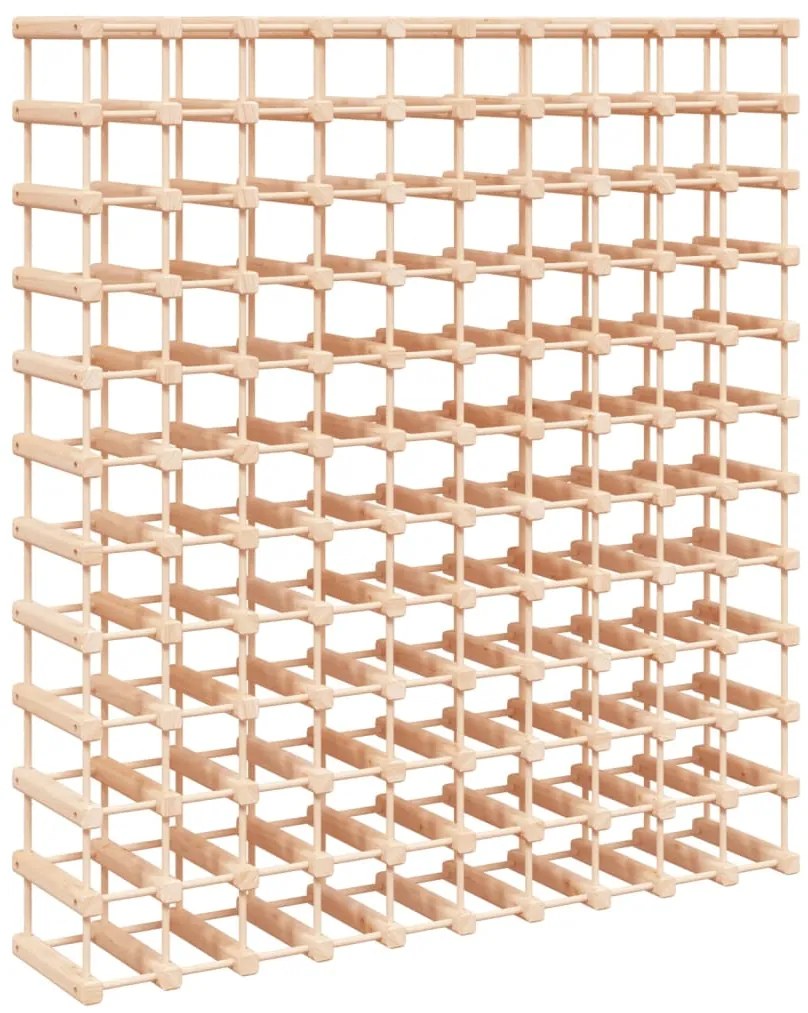 vidaXL Ραφιέρα Κρασιών 120 Κρασιά 112,5x23x123,5εκ. Μασίφ Ξύλο Πεύκου