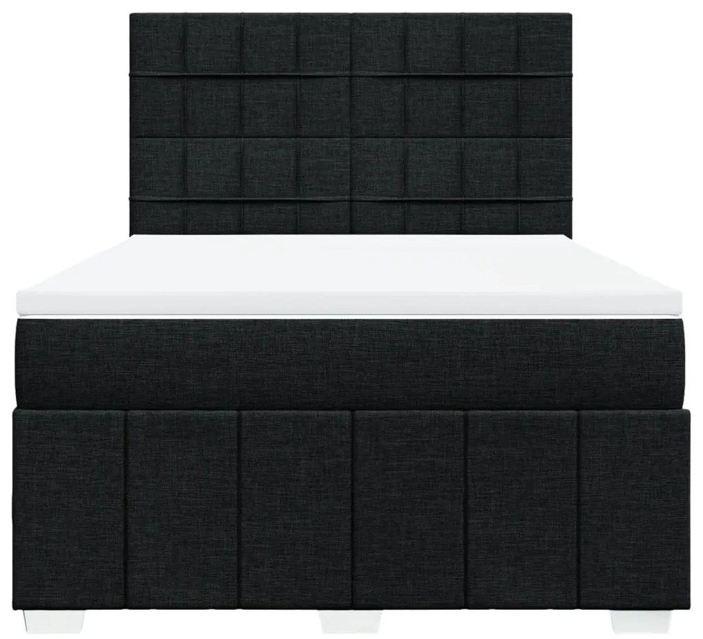 ΚΡΕΒΑΤΙ BOXSPRING ΜΕ ΣΤΡΩΜΑ ΜΑΥΡΟ 140X200 ΕΚ. ΥΦΑΣΜΑΤΙΝΟ 3291693