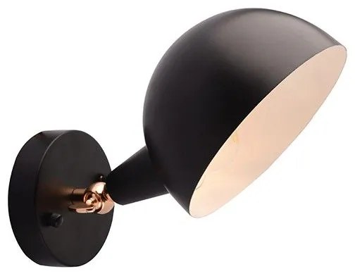 Φωτιστικό Τοίχου - Απλίκα EG4341W26B 1ΧΕ14 26Χ15Χ12 Black Aca Decor Μέταλλο