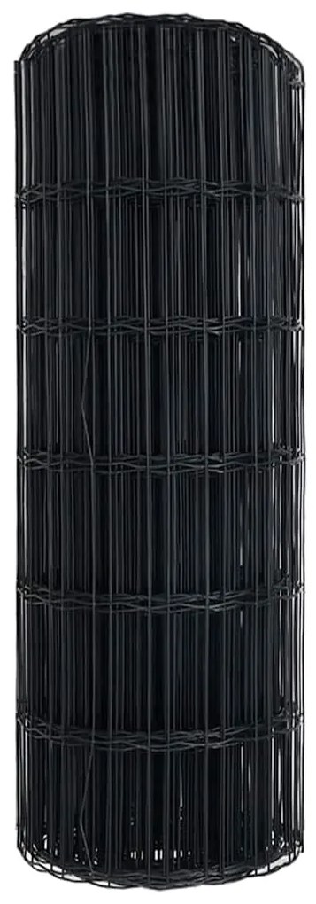 vidaXL Φράχτης Εuro Γκρι 0,4 x 10 μ Σίδηρος με επικάλυψη PVC