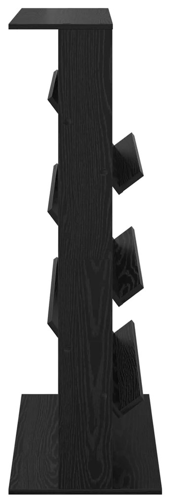 vidaXL Ράφι Περιοδικών Μαύρη Οξυά 70 x 41 x 126 εκ. Επεξεργασμένο ξύλο