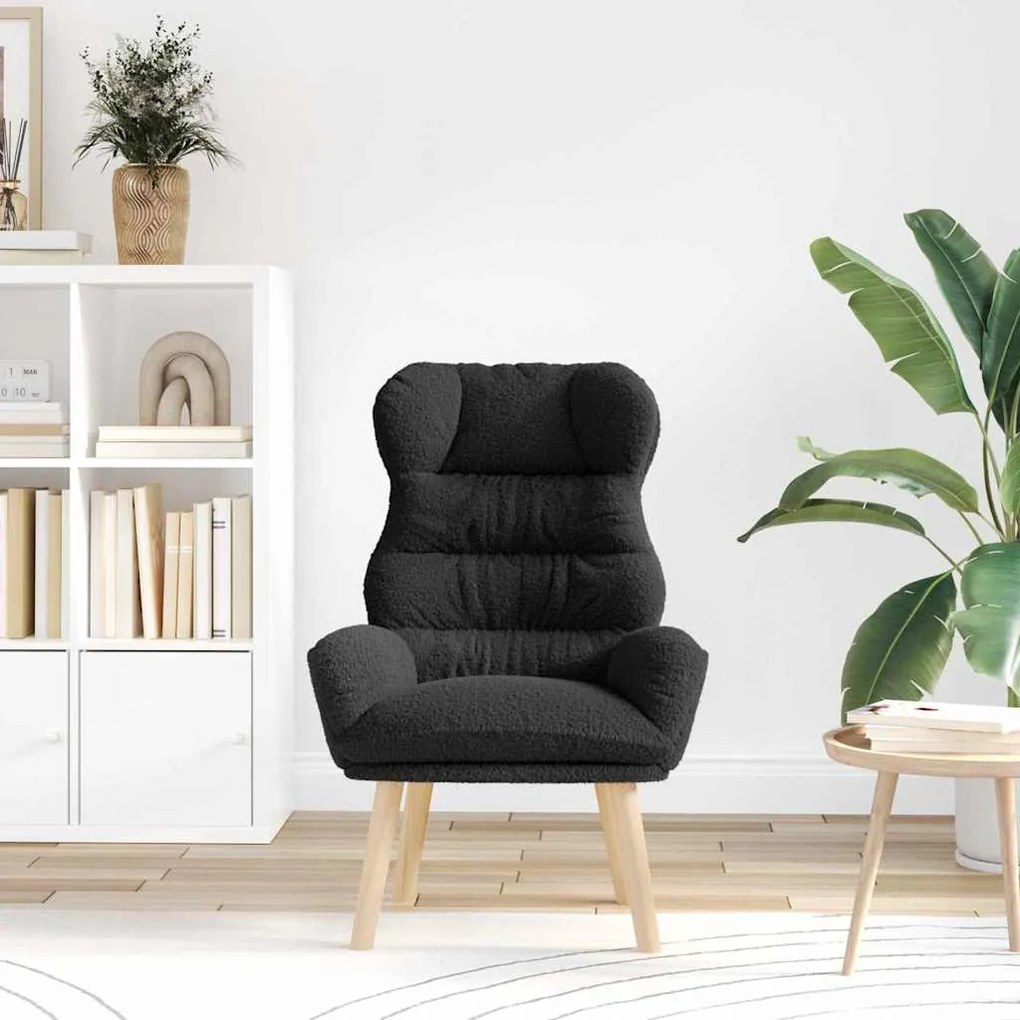 vidaXL Χαλαρωτική Πολυθρόνα Μαύρο 69 x 74 x 93 εκ. ύφασμα