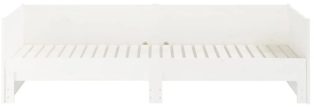 vidaXL Καναπές Κρεβάτι Συρόμενος Λευκός 2x(90x190) εκ. από Μασίφ Πεύκο