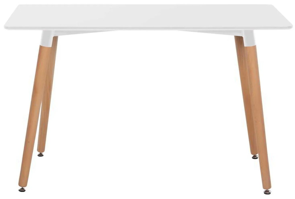ΤΡΑΠΕΖΙ MINIMAL HM8581.01 ΛΕΥΚΟ MDF-ΠΟΔΙΑ ΟΞΙΑ ΣΕ ΦΥΣΙΚΟ ΧΡΩΜΑ- 120Χ60X74Υεκ.