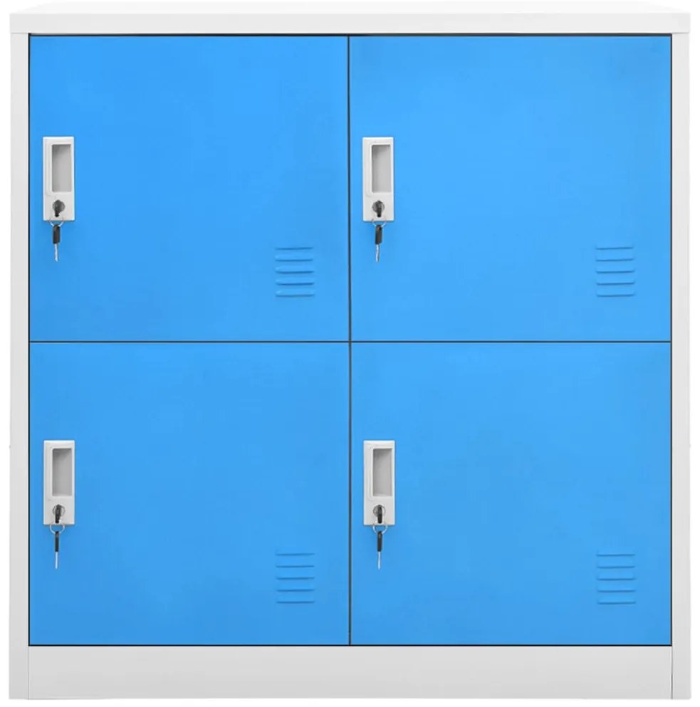 vidaXL Φοριαμοί 2 τεμ. Ανοιχτό Γκρι/Μπλε 90 x 45 x 92,5 εκ. Ατσάλινοι