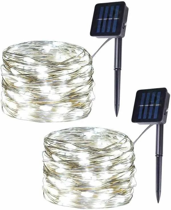 LED διακοσμητικά φώτα κήπου με ηλιακό πάνελ