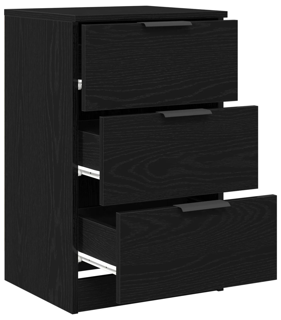 vidaXL Κομοδίνο μαύρης βελανιδιάς - 40x65x65 εκ.