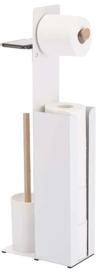 Βάση Χαρτιού Επιδαπέδια &amp; Πιγκάλ 07490.002 22,1x12,2x66,5cm White Steel,Bamboo
