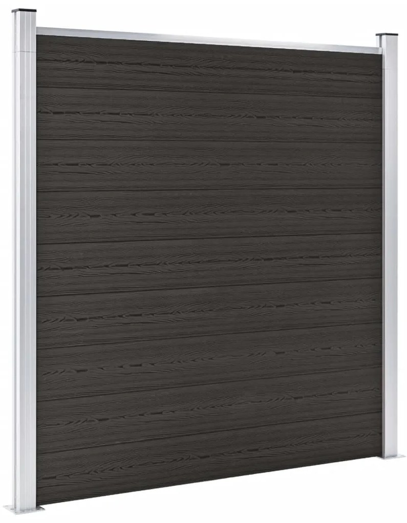 vidaXL Πάνελ Περίφραξης Μαύρο 180 x 186 εκ. από WPC