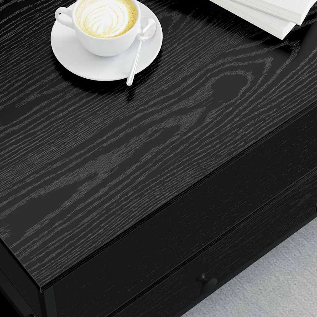 vidaXL Τραπεζάκι σαλονιού with Drawer Μαύρη δρυς 100 x 51 x 45 cm