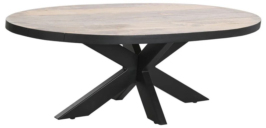 Τραπεζάκι Καφέ DKD Home Decor Φυσικό Μέταλλο Ξύλο από Μάνγκο 130 x 70 x 45 cm