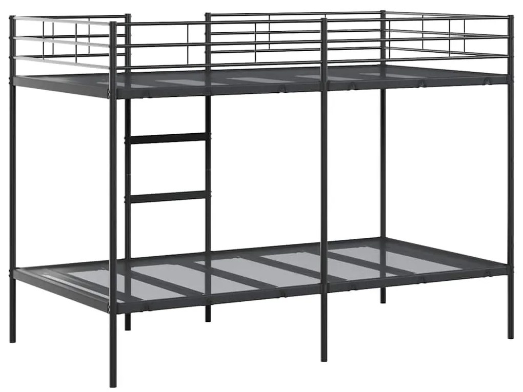 vidaXL Κουκέτα χωρίς στρώμα Μαύρο 107x203 cm Ατσάλι