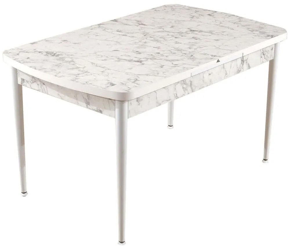 Τραπέζι Επεκτεινόμενο Trend 107BCK1136 132/170x76,5x79cm Marble Effect White Μοριοσανίδα, Μέταλλο