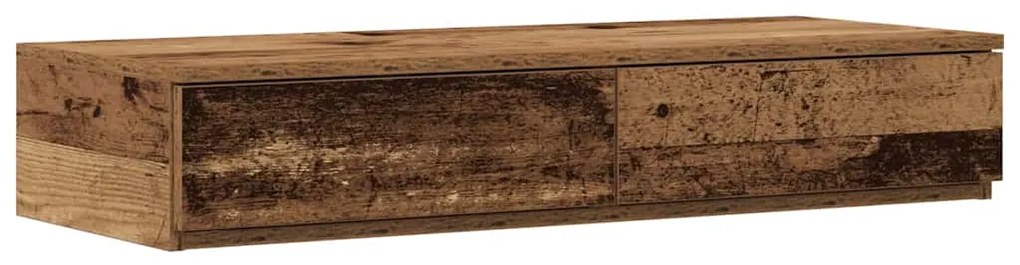 vidaXL Συρτάρια κρεβατιού με συρτάρι Παλιό ξύλο 100 x 36,5 x 16,5 εκ