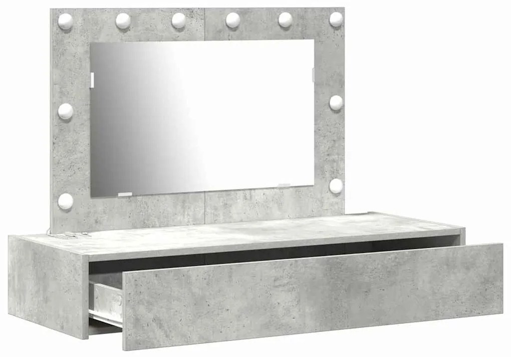 vidaXL Τραπέζι περιποίησης Γκρι 100 x 40 x 70 εκ. Επεξεργασμένο ξύλο