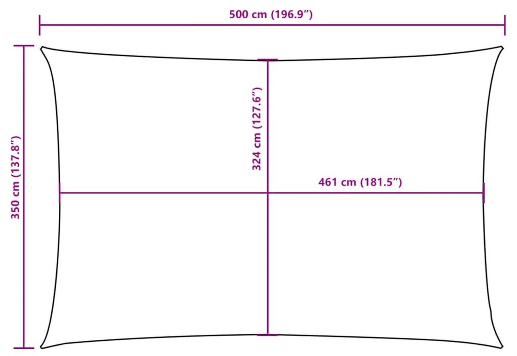 Πανί Σκίασης Ορθογώνιο Taupe 3,5 x 5 μ. από Ύφασμα Oxford 135435