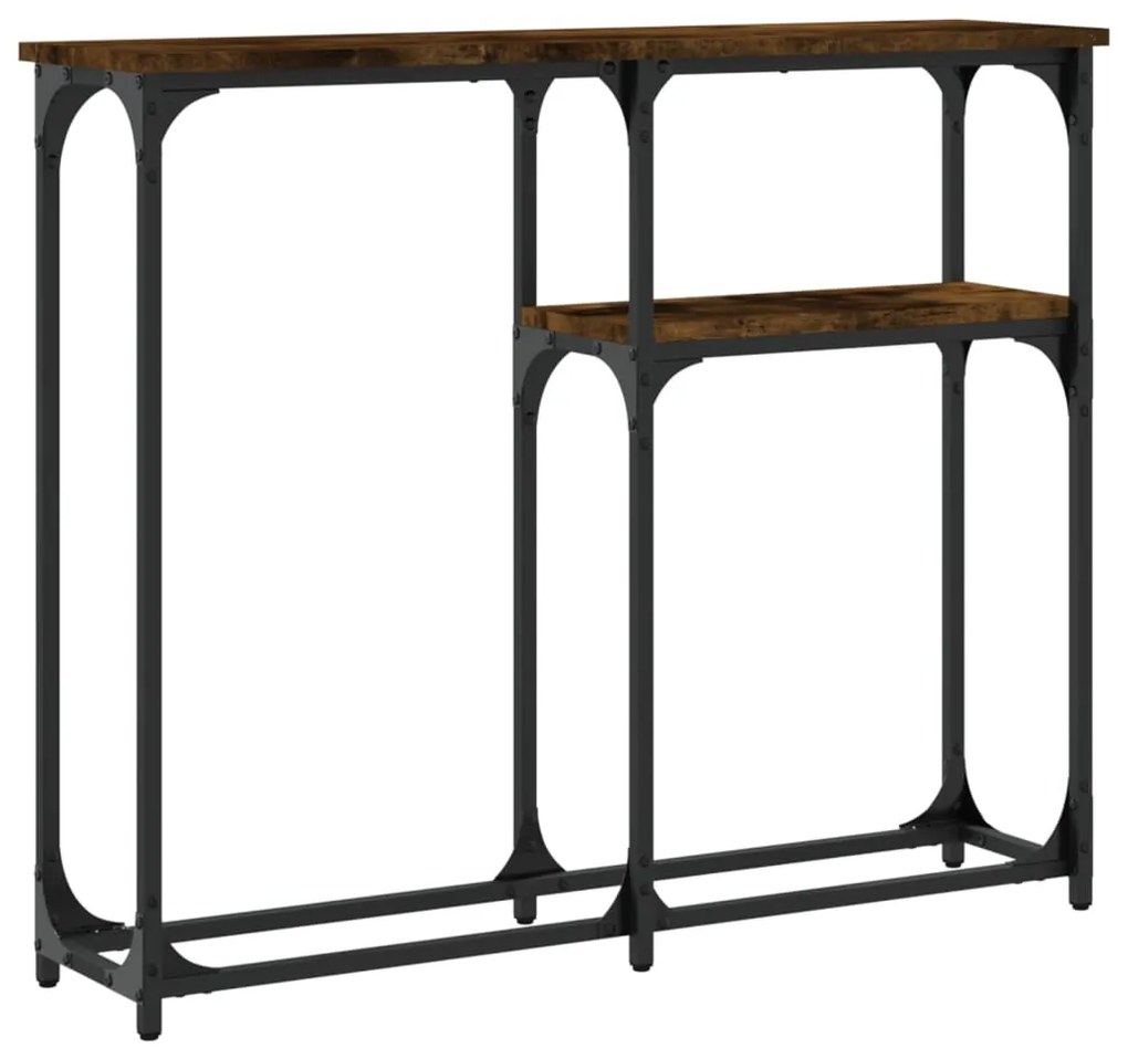 vidaXL Τραπέζι Κονσόλα Καπνιστή Δρυς 90x22,5x75 εκ. Επεξεργ. Ξύλο