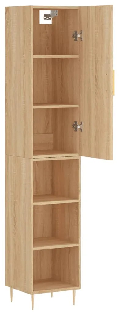 vidaXL Μπουφές Sonoma δρυς 34,5 x 34 x 180 εκ. από Επεξεργασμένο Ξύλο
