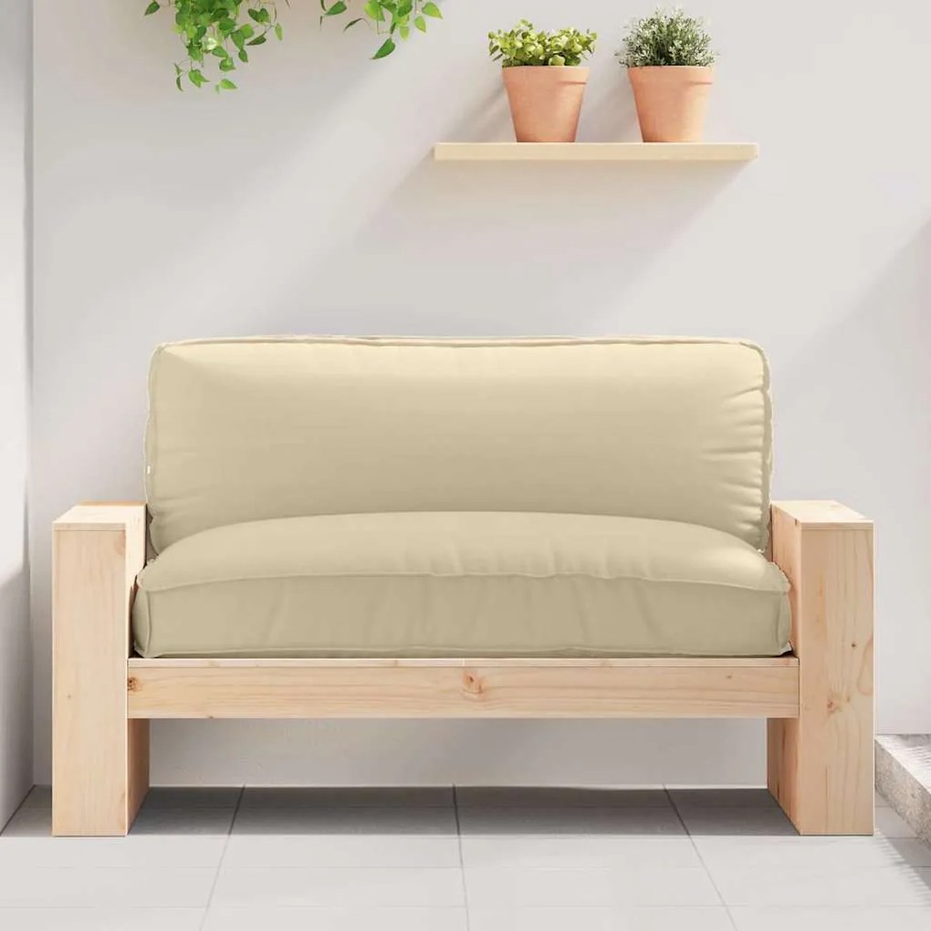 vidaXL Μαξιλάρι παλέτας για κάθισμα Μπεζ 120 x 80 x 12 cm