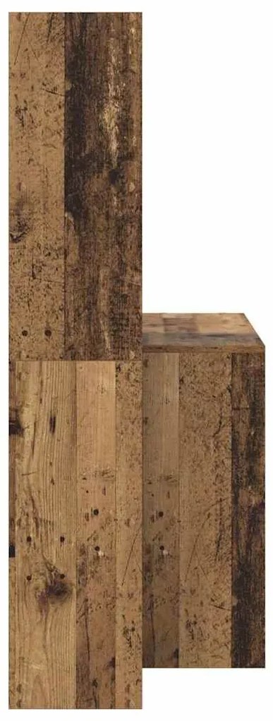 vidaXL Γραφείο Παλαιό ξύλο 138.5 x 55 x 143 εκ Επεξεργασμένο ξύλο